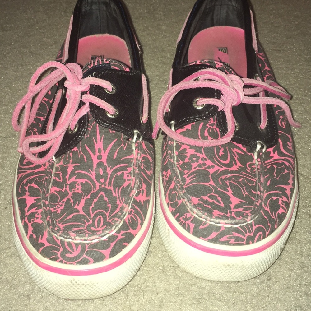 Pink and Black Sperry’s